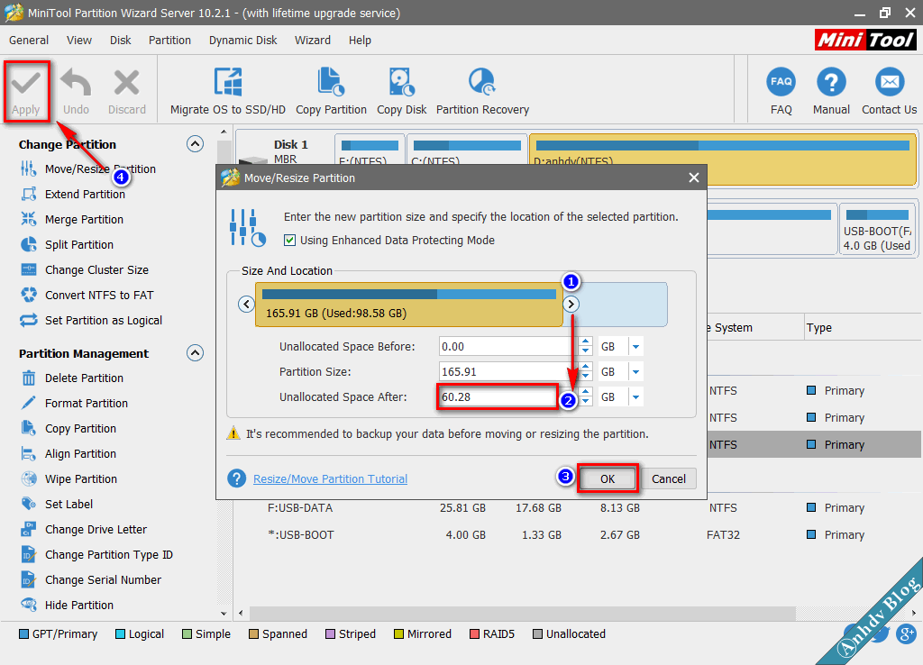 Tạo phân vùng cài Windows 1